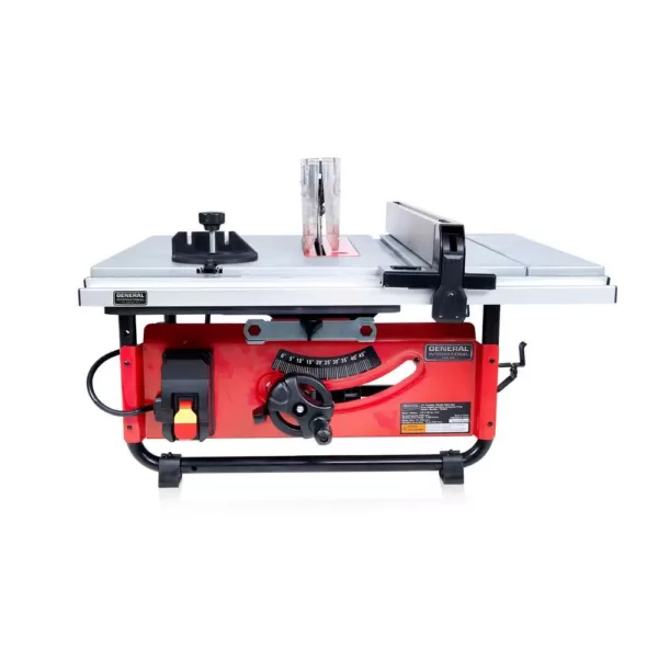 General International 15 Amp 10 in. Commercial Bench-Top Table Saw with Portable Stand