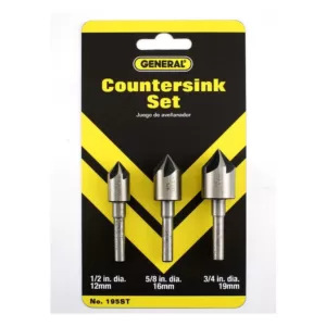 General Tools Countersink Set (3-Piece)