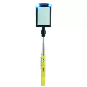 General Tools LED Lighted 24 in. Telescoping Rectangular Inspection Mirror Tool