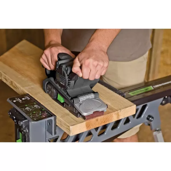 Genesis 8 Amp 3 in. x 21 in. Single Lever Variable Speed Belt Sander with Adjustable Front Handle and Dust Bag