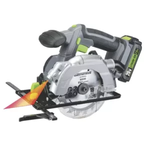Genesis 20-Volt Lithium-Ion Cordless 5-1/2 in. Circular Saw with Laser Guide, 18T Blade, Battery and Charger