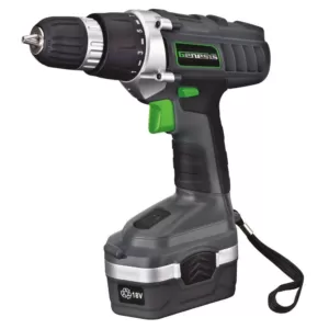 Genesis 18 -Volt Cordless Variable Speed Drill/Driver with Carrying Case, 13-Bit Assortment and Ni-Cad Battery Charger
