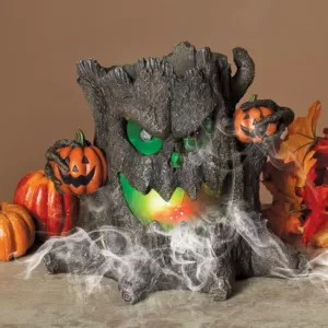 Gerson 12.4 in. L Electric Smoking Haunted Tree Stump