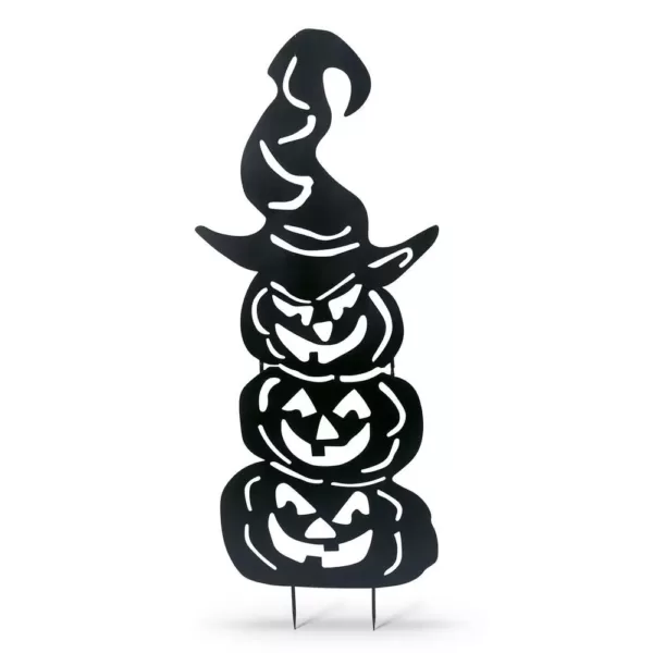 Gerson 52.3 in. H Metal Silhouette Stacking Pumpkins Yard Decoration