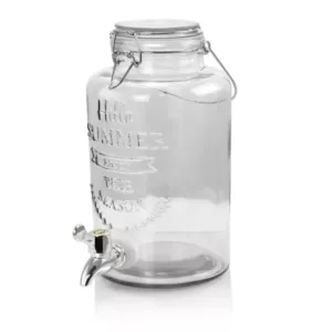 Gibson Home Bayfront Summer 2.6 Qt. Glass Drink Dispenser for Cold Drinks