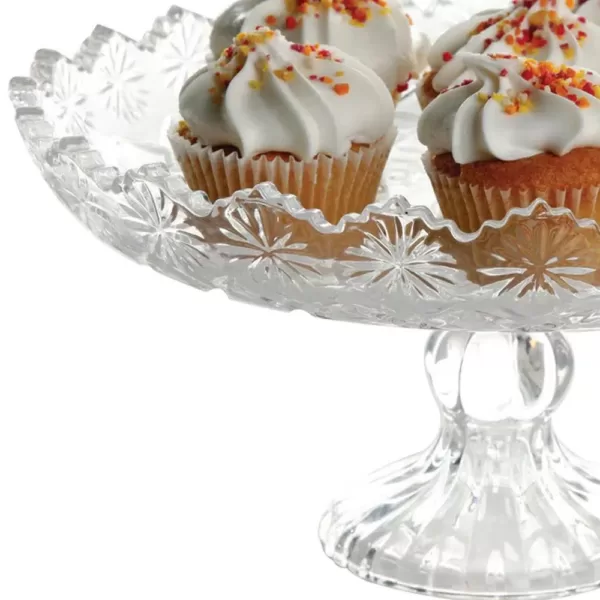 Gibson Home Jewelite 1-Tier Clear Glass Cake Stand