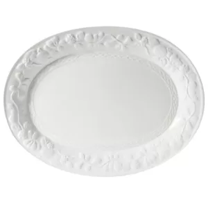 Gibson Home Fruitful White Stoneware Platter