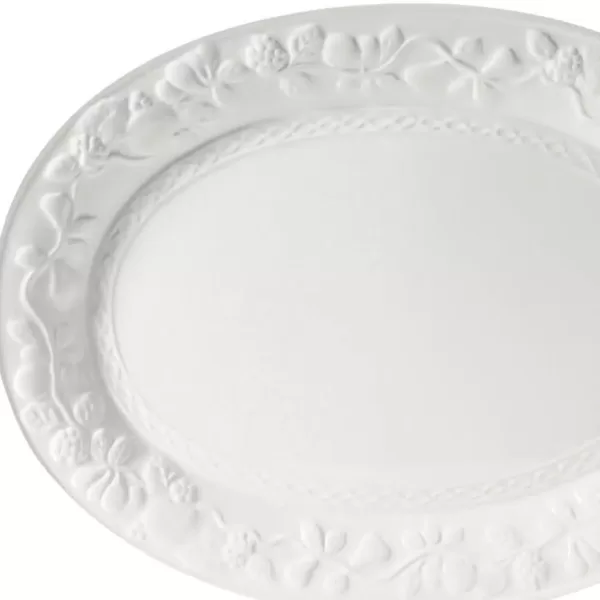 Gibson Home Fruitful White Stoneware Platter