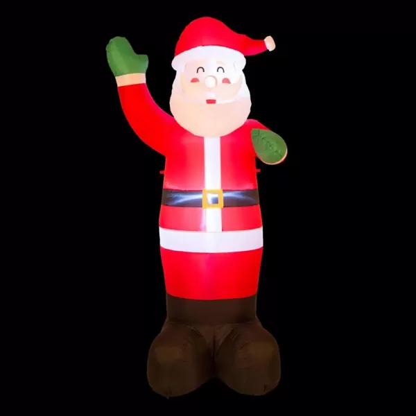 Glitzhome 12 ft. Lighted Inflatable Santa Decor