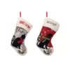 Glitzhome 21 in. Polyester and Acrylic Hooked Cat and Dog Stocking (2-Pack)