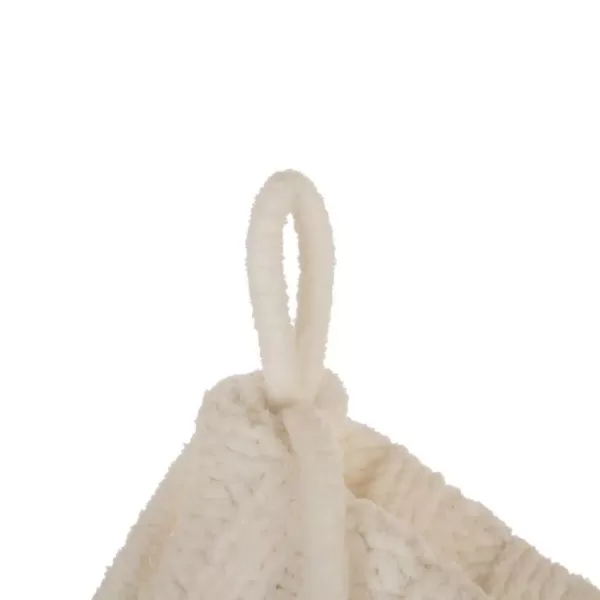 Glitzhome 22 in. Knitted Acrylic White Christmas Decoration Stocking (Set of 2)