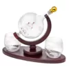 Godinger 28.74 oz. Globe Crystal Decanter and 2-Piece DOF Whiskey Glass Set