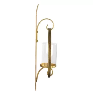 Kate and Laurel Doria Gold Metal Candle Sconce