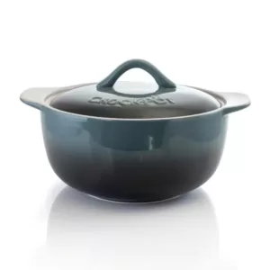 Gibson Artisan 2.3 Qt. Casserole with Lid in Gradient Gray