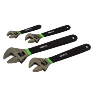 Grand Rapids Industrial Products Chrome Plated Adjustable Wrench Set (4-Piece)