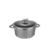 AMERCOOK 8.7 in ARTMARTIN Non-Stick Ceramic Coated Stockpot and Glass Lid Induction Bottom