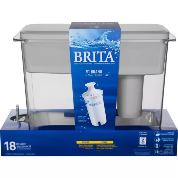 Brita 18-Cup UltraMax Water Filter Pitcher Dispenser and Water Filter Replacement Bundle, BPA Free