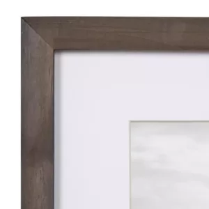 DesignOvation Gallery 8 in. x 10 in. Matted to 5 in. x 7 in. Gray Picture Frame (Set of 4)