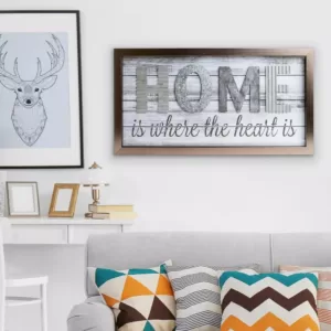 Pinnacle Home Is Where The Heard Is Wood Plank Decorative Sign