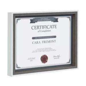 Kate and Laurel Gibson 8.5 in. x 11 in. Gray/White Picture Frames (Set of 4)