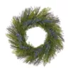 Nearly Natural 21 in. Cedar with Blue Berries Artificial Wreath