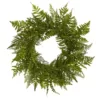 Nearly Natural 24 in. Mixed Fern Wreath
