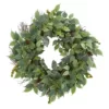 Nearly Natural Indoor 23 in. Mix Royal Ruscus, Fittonia and Berries Artificial Wreath