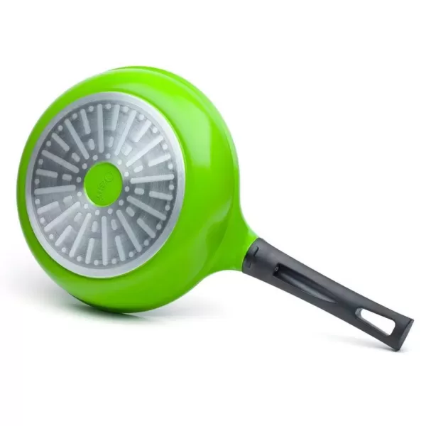 Ozeri Green Earth 8 in. Aluminum Ceramic Nonstick Frying Pan in Green with Bakelight Handle