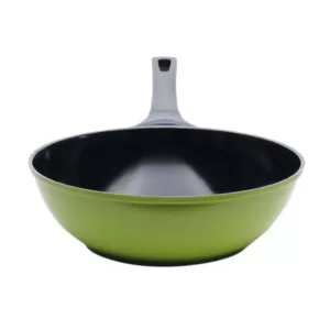 Ozeri Green Earth 14.5 in. Aluminum Ceramic Nonstick Frying Pan in Green