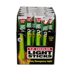 Ready America 12-Hour Safety Light Stick, Green (48-Pack)