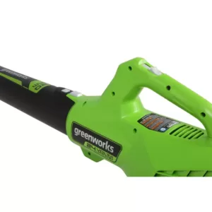 Greenworks 90 MPH 320 CFM 24-Volt Battery Cordless Hand-Held Leaf Blower, Battery Not Included BL24B02