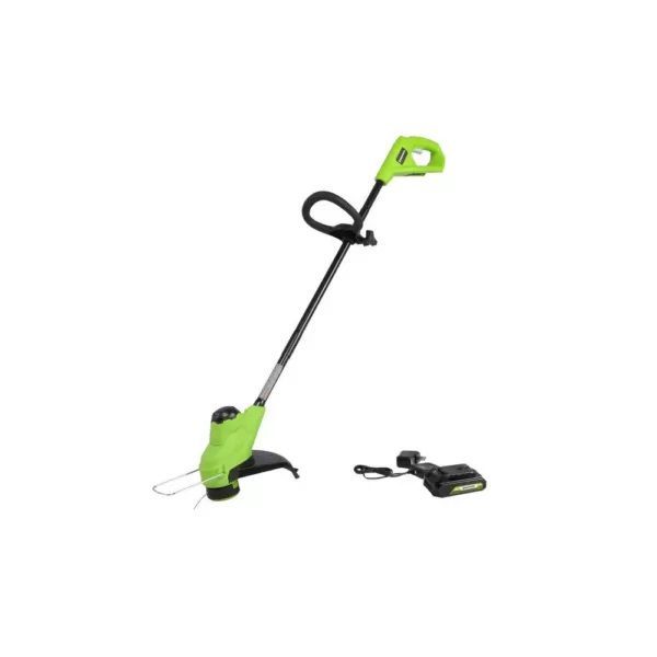 Greenworks 10 in. 24-Volt Battery Cordless TORQDRIVE String Trimmer with 2.0 Ah USB Battery and Charger Included ST24B213