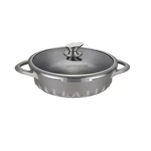 AMERCOOK 11 in. Artmartin Sauce Pan and Glass Lid Non-Stick Ceramic Coated Pot, Induction Bottom