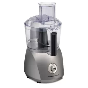Hamilton Beach 10-Cup 3-Speed Grey Food Processor with 6 Functions