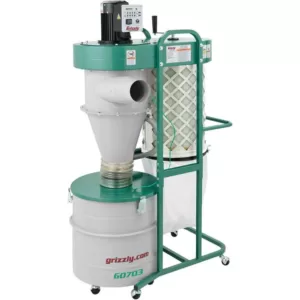 Grizzly Industrial 1-1/2 HP 2-Stage Cyclone Dust Collector