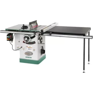 Grizzly Industrial 10 in. 3 HP 220-Volt Cabinet Table Saw with Long Rails and Ri-Volting Knife