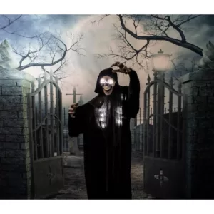 Haunted Hill Farm 5 ft. Animatronic Grim Reaper Halloween Prop