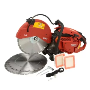 Hilti DSH 700-X 70 cc 14 in. Hand Held Gas Saw with 3 Premium 14 in. Diamond Blades