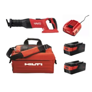 Hilti 36-Volt SR 30A Lithium-Ion Cordless Reciprocating Saw Kit with Two 36/5.2 Ah Batteries, Charger and Bag
