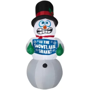 Home Accents Holiday 6 ft. Pre-Lit Life Size Airblown Inflatable Shivering Snowman