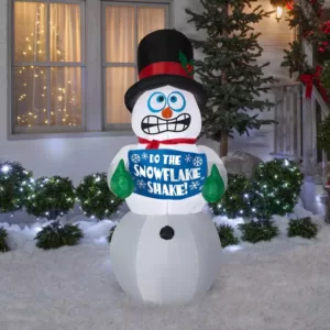 Home Accents Holiday 6 ft. Pre-Lit Life Size Airblown Inflatable Shivering Snowman
