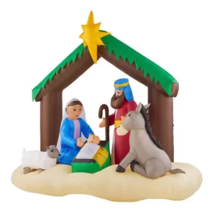 Home Accents Holiday 6.5 ft. LED Inflatable Nativity Scene