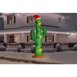 Home Accents Holiday 12 ft. Giant-Sized Inflatable Christmas Cactus