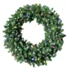 Home Accents Holiday 60 in. Royal Grand Spruce Artificial Wreath with Cool White and Multi Lights