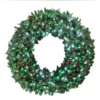 Home Accents Holiday 60 in. Christmas Bright Spruce Artificial Wreath with Red, Green, Cool White Lights