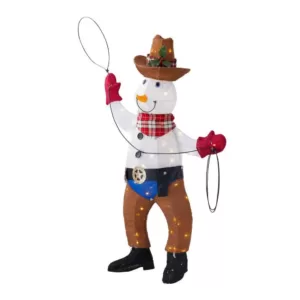 Home Accents Holiday 4 ft LED Cowboy Snowman
