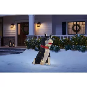 Home Accents Holiday 3 ft Adorable Dogs LED Husky