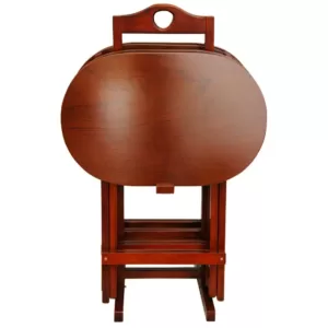 Oriental Furniture Oriental Furniture 17 in. x 11 in. Rosewood TV Tray in Honey (4-Pack)
