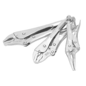 Husky 6.5 in. Long Nose 7 in. and 10 in. Locking Plier Set (3-Piece)