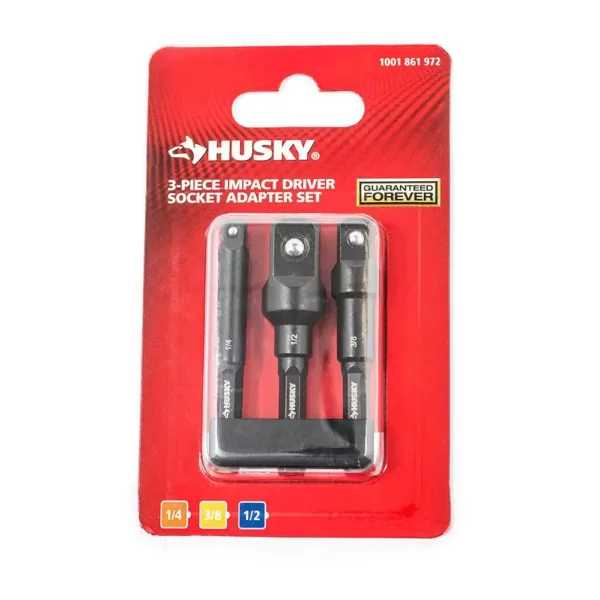 Husky 3 in. Impact Socket Adapter Set (3-Piece)